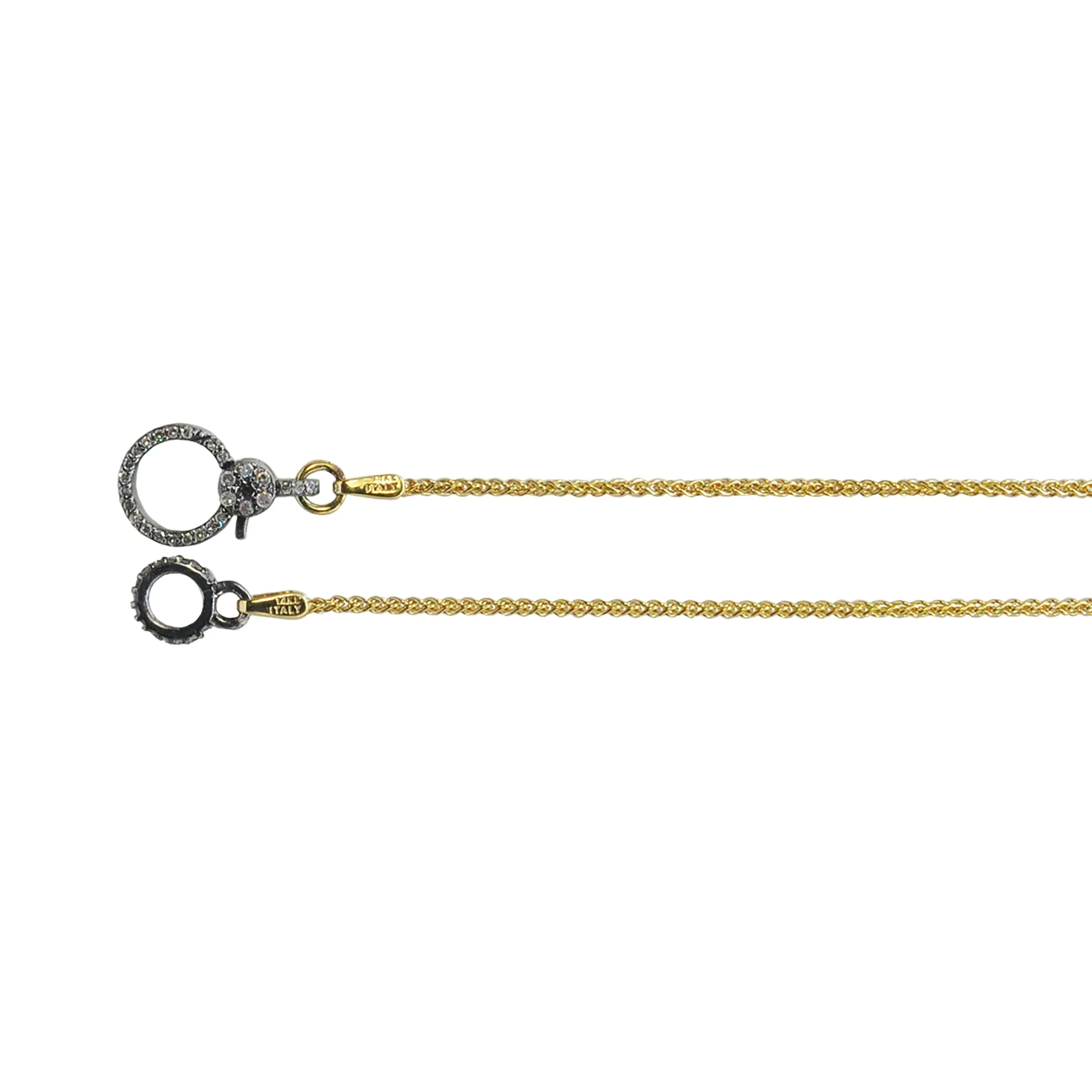 [お値下げ] h'eres × semoh BUNDLE CHAIN CHARM Wheat Chains with Charm Holder Clasp — Rebecca Myers Design